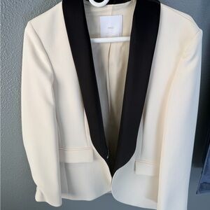Mango Elegant Cream and Black Blazer